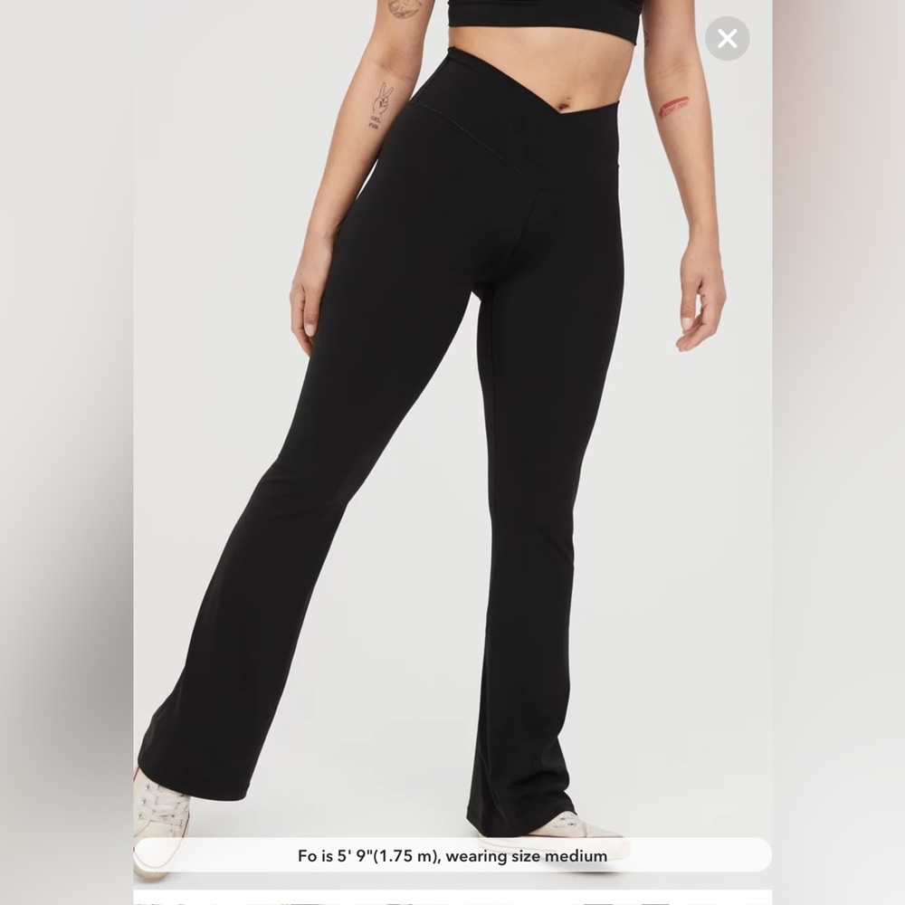 Aerie High Waisted Crossover Flare Legging